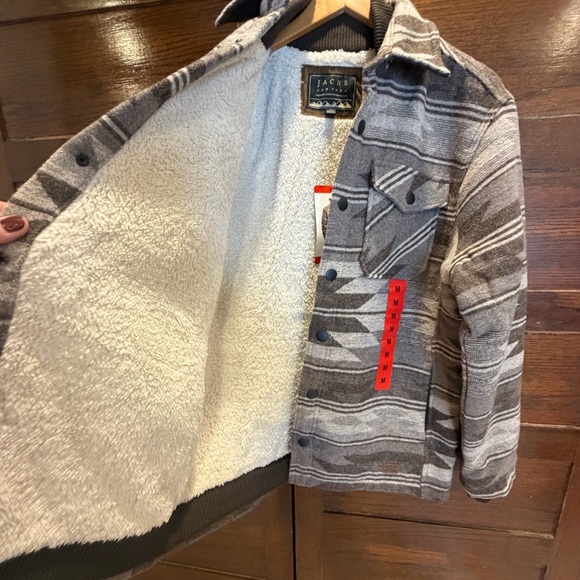 NWT Jachs Men's medium fleece lined wool blend Shirt Jacket shacket barn coat - Picture 8 of 15